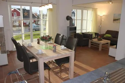 Ein Sitzbereich in der Unterkunft Seeblick 2