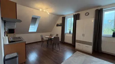 Küche/Küchenzeile in der Unterkunft Haus am Röblinsee - Ferienwohnungen in Fürstenberg
