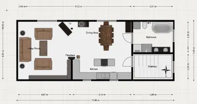 Grundriss der Unterkunft Central TOWNHOUSE Berlin-Weißensee - Rückzugsort für Inspiration und Entspannung