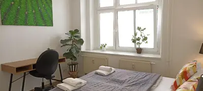 Ein Bett oder Betten in einem Zimmer der Unterkunft Comfortable 2-room apartment for rest & work P-Berg