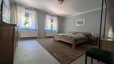 Ein Bett oder Betten in einem Zimmer der Unterkunft FeWo Ertel