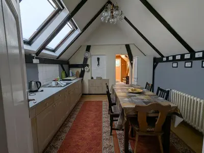 Küche/Küchenzeile in der Unterkunft Ferienwohnung Schulz
