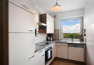 Küche/Küchenzeile in der Unterkunft Berlin Central Premium Apartments for Groups