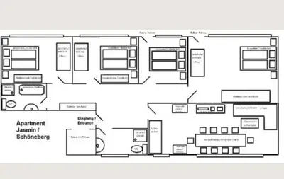 Grundriss der Unterkunft Berlin Central Premium Apartments for Groups