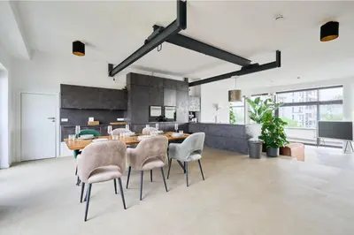 Küche/Küchenzeile in der Unterkunft Stralau360 - Exclusive Penthouse with Sauna & Panoramic Rooftop