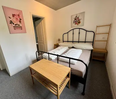 Ein Bett oder Betten in einem Zimmer der Unterkunft FeWo Akazie 1 am Scharmützelsee
