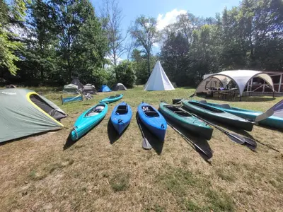 Grundriss der Unterkunft Tipi Camp für Gruppen direkt am See, an der Mecklenburger Seenplatte