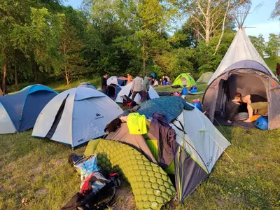 Grundriss der Unterkunft Tipi Camp für Gruppen direkt am See, an der Mecklenburger Seenplatte