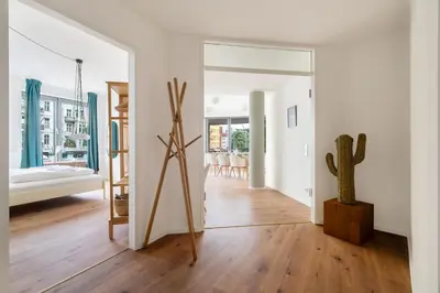 Ein Bett oder Betten in einem Zimmer der Unterkunft Bright & Spacious Berlin Home