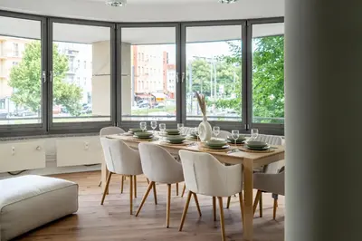 Ein Sitzbereich in der Unterkunft Bright & Spacious Berlin Home