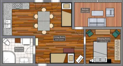 Grundriss der Unterkunft bright rooftop loft with river view