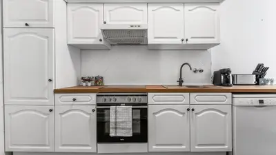 Küche/Küchenzeile in der Unterkunft Apartment im Samariterviertel - 120QM