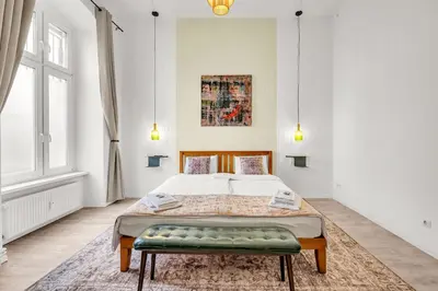 Ein Bett oder Betten in einem Zimmer der Unterkunft Apartment in Berlin Mitte