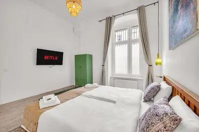 Ein Bett oder Betten in einem Zimmer der Unterkunft Apartment in Berlin Mitte