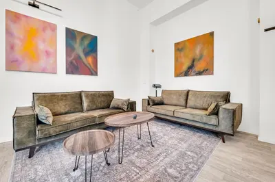 Ein Sitzbereich in der Unterkunft Apartment in Berlin Mitte