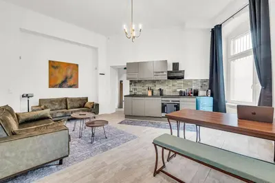 Küche/Küchenzeile in der Unterkunft Apartment in Berlin Mitte