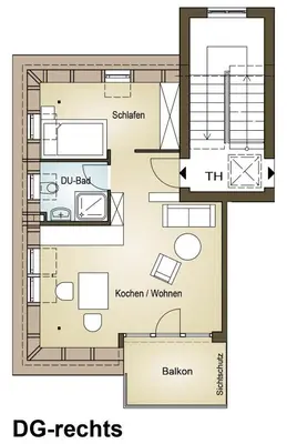 Grundriss der Unterkunft SunWest - Apartment in Kleinmachnow