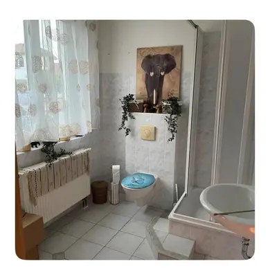 Ein Badezimmer in der Unterkunft Kleine gemütliche Wohnung
