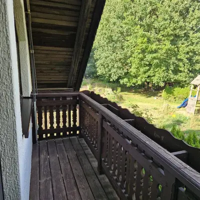 Ein Garten an der Unterkunft Ferienhaus an der Brandenburgischen Seenplatte