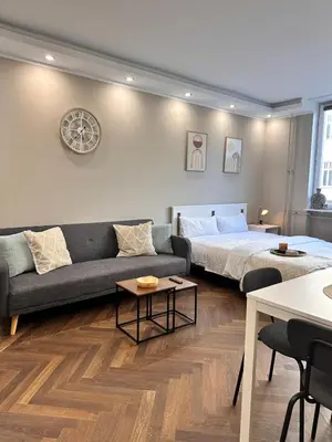 Ein Sitzbereich in der Unterkunft Gemütliches Apartment - Modern nähe Ku'damm