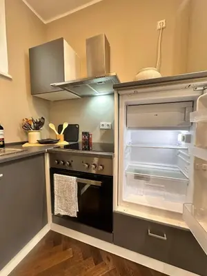 Küche/Küchenzeile in der Unterkunft Gemütliches Apartment - Modern nähe Ku'damm