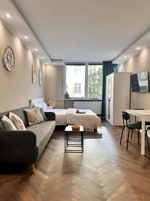 Ein Sitzbereich in der Unterkunft Gemütliches Apartment - Modern nähe Ku'damm