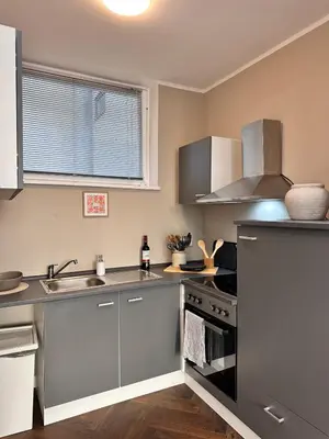 Küche/Küchenzeile in der Unterkunft Gemütliches Apartment - Modern nähe Ku'damm