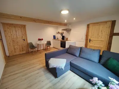 Küche/Küchenzeile in der Unterkunft Ferienwohnung Wustermark