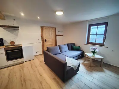 Küche/Küchenzeile in der Unterkunft Ferienwohnung Wustermark