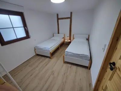 Ein Bett oder Betten in einem Zimmer der Unterkunft Ferienwohnung Wustermark
