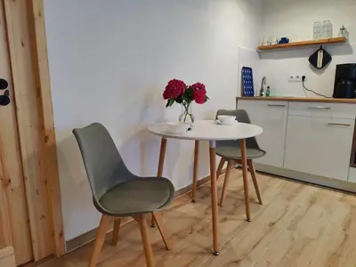 Küche/Küchenzeile in der Unterkunft Ferienwohnung Wustermark