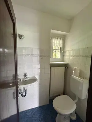 Ein Badezimmer in der Unterkunft Seensucht Das Haus am Steg