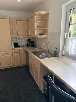 Küche/Küchenzeile in der Unterkunft Seensucht Das Haus am Steg