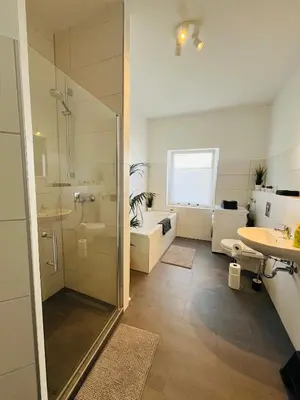 Ein Badezimmer in der Unterkunft Gutshof von Gemünden Ferienwohnung 4