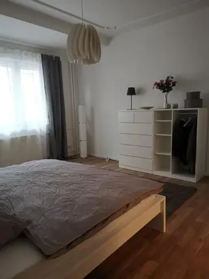 Ein Bett oder Betten in einem Zimmer der Unterkunft Wunderschönes Single Apartment