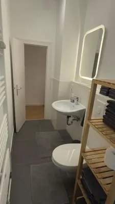 Ein Badezimmer in der Unterkunft Wunderschönes Single Apartment