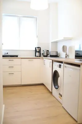 Küche/Küchenzeile in der Unterkunft Wunderschönes Single Apartment