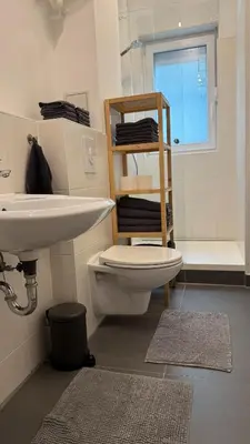 Ein Badezimmer in der Unterkunft Wunderschönes Single Apartment