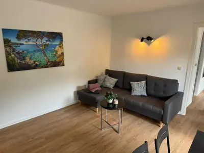 Ein Sitzbereich in der Unterkunft Feriendorf Seddiner See - Bungalow 7