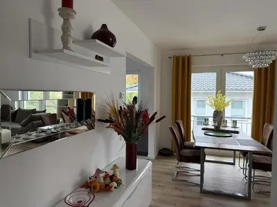 Ein Sitzbereich in der Unterkunft Quiet Stay Zepernick - direkt an Berlin