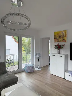 Ein Sitzbereich in der Unterkunft Quiet Stay Zepernick - direkt an Berlin