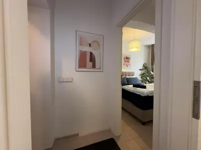 Ein Bett oder Betten in einem Zimmer der Unterkunft Modern 50sqm Apartment Sleeps 4 Free Parking