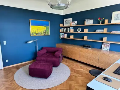Ein Sitzbereich in der Unterkunft Havelhaus Werder