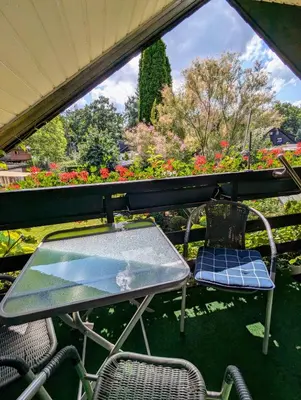 Ein Garten an der Unterkunft Ferienwohnung Am Fenn