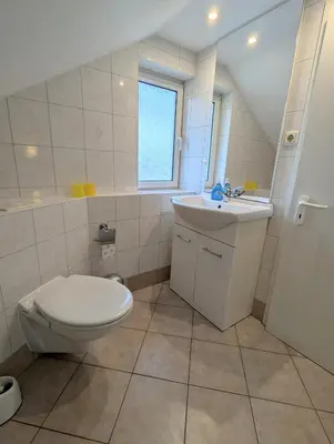 Ein Badezimmer in der Unterkunft Ferienwohnung Am Fenn