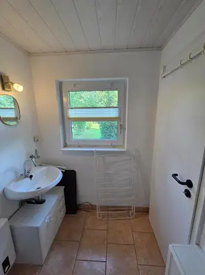 Ein Badezimmer in der Unterkunft Gartenidyll am Teich