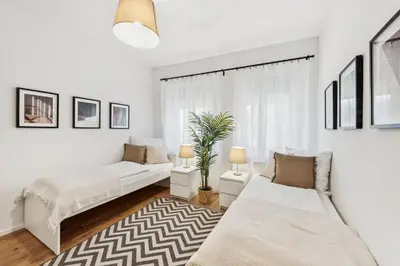 Ein Bett oder Betten in einem Zimmer der Unterkunft Arbio Monteurzimmer Kloster Parking Included