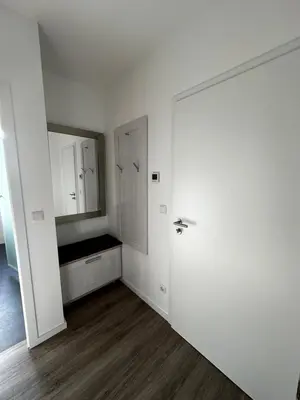 Ein Bett oder Betten in einem Zimmer der Unterkunft FeWo-Johannisthal