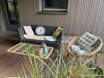 Ein Sitzbereich in der Unterkunft Apartment Hinterhov Nest by Interhome