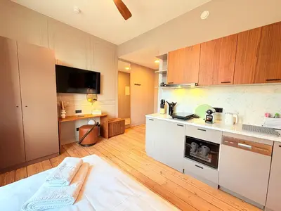 Küche/Küchenzeile in der Unterkunft Amaroo - Boarding & Serviced Apartments 